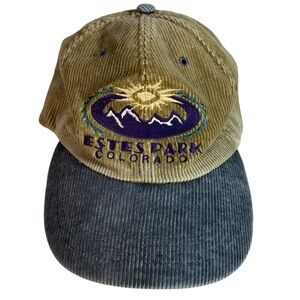Vintage Estes Park Colorado Corduroy Hat
